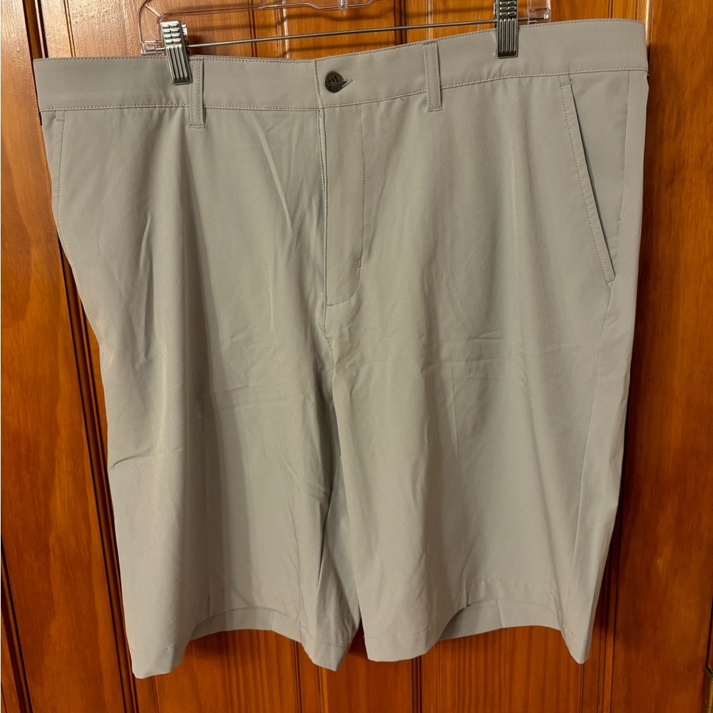 Adidas Gray Flat Front golf shorts